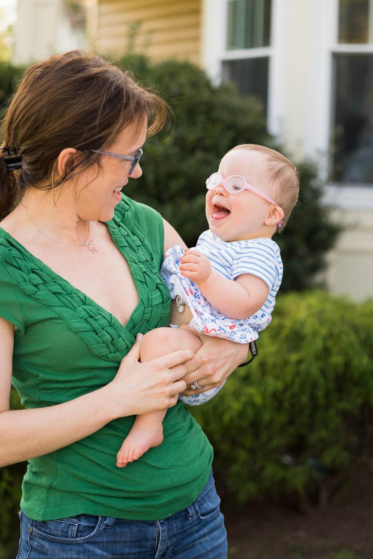 Mom and her baby with Down syndrome